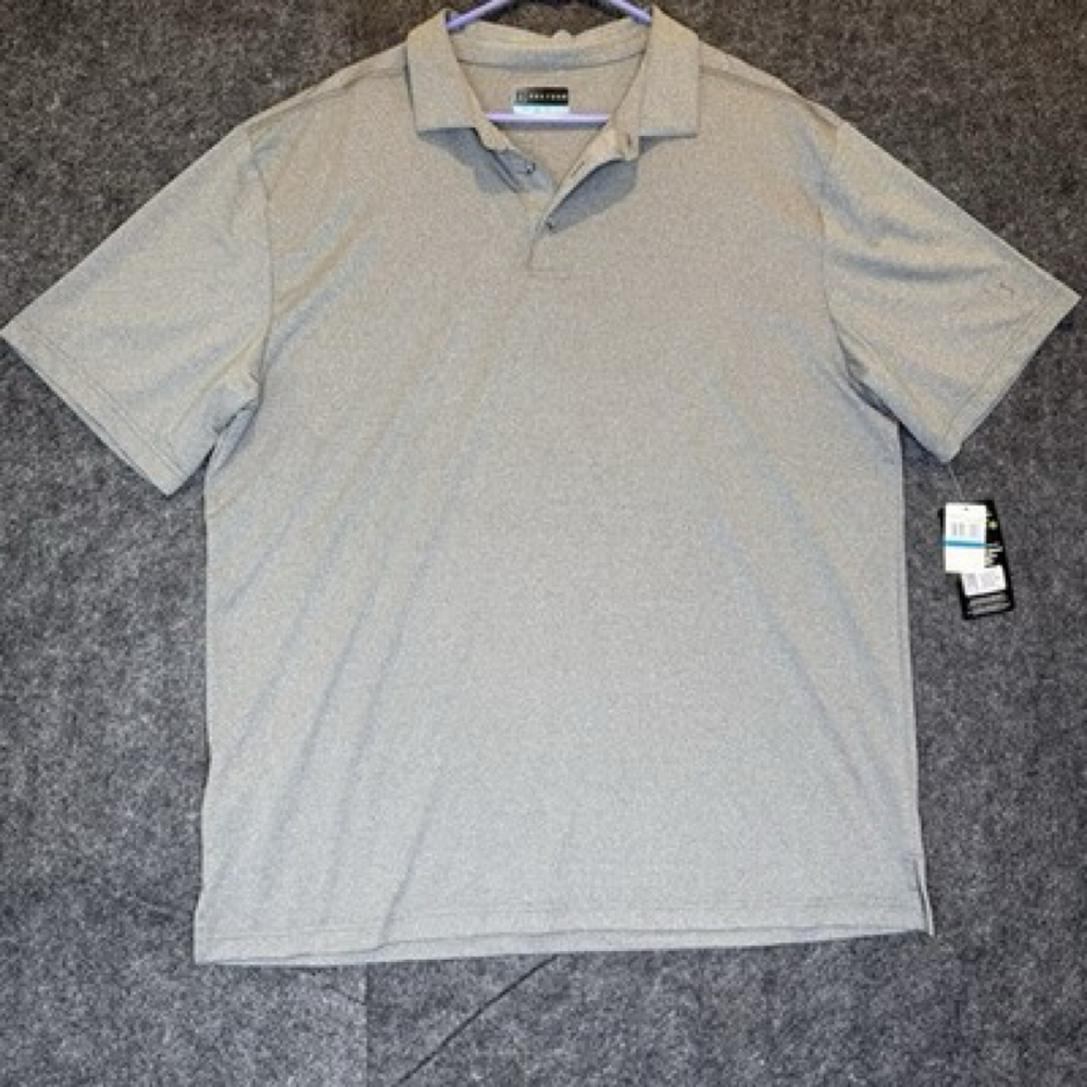 PGA Tour Men’s Golf Polo Shirt Short Sleeve Size- XL Grey Heather  NWT